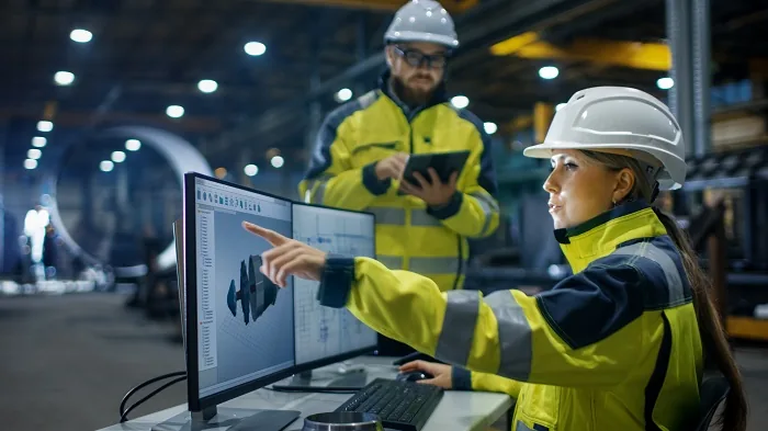 Operator using digital work instructions
